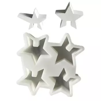 Формы для мыла, формы для орнаментов, формы для фигурок в форме звезды, силиконовые формы для свечей, идеальный подарок для любителей ручного изготовления DM95