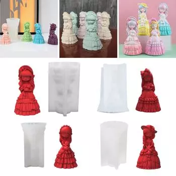 Формы для мыла, формы для свечей, силиконовые формы для рукоделия, форма для девочек, глиняная форма, силиконовый материал, идеальный подарок для любителей ручного изготовления 19