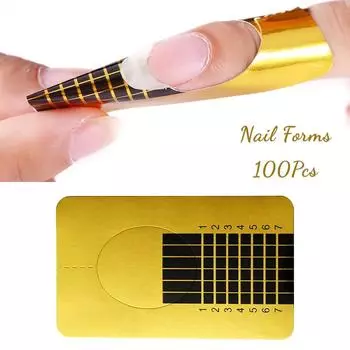 Формы для ногтей 100 шт. Маникюрный инструмент для наращивания ногтей
