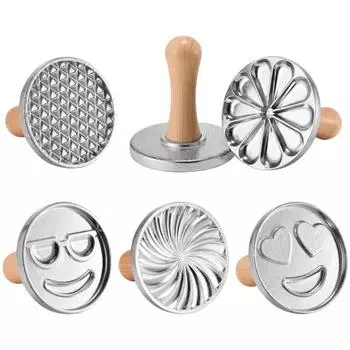 Формы для печенья из алюминиевого сплава, штампы для печенья с деревянной ручкой, узор в форме сердца, сделай сам, ручной пресс, форма для печенья для праздничной вечеринки
