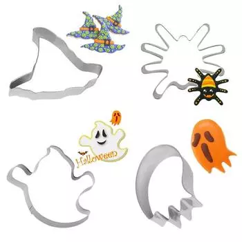 Формы для печенья из нержавеющей стали на Хэллоуин Формы для призрачного хлеба своими руками Формы для украшения тортов Кухонные гаджеты Аксессуары для выпечки печенья