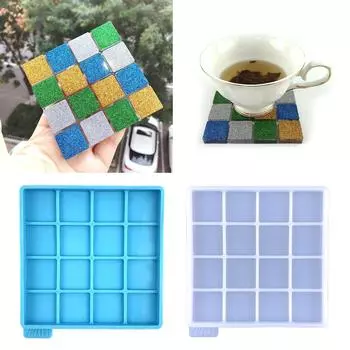 Формы для подставок из мозаики для литья смолы Формы для подставок из смолы Круглые эпоксидно-силиконовые формы отлично подходят для изготовления подставок прозрачный