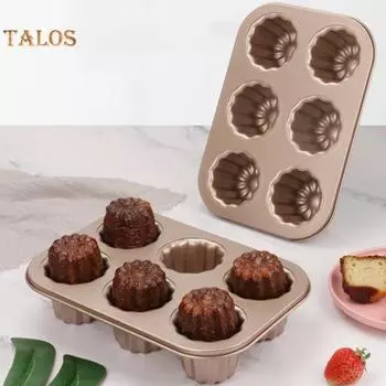 Формы для помадки термостойкие DIY без повреждения рук прочные 6 сеток Canele торт десерт формы для выпечки кулинарные принадлежности