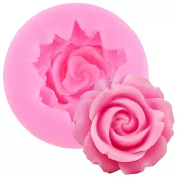 Формы для помадки в форме розы, инструменты для украшения торта, топпер для кексов, шоколадные конфеты, жевательная паста, формы для полимерной глины красный