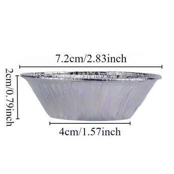 Формы для яичных тартов Одноразовые стаканчики из алюминиевой фольги Мини-формы для пирогов Круглые формы для выпечки Пирог с заварным кремом Кухня Ресторан Инструменты для выпечки