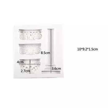 Формы для римских колонн Формы для сахара из силикагеля DIY Шоколадный торт Декоративная выпечка Перила Бетон Гипсовое литье