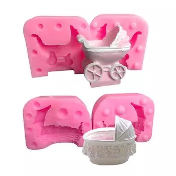 Формы для шоколада в форме детской коляски, форма для выпечки, форма для помадки, формы для конфет, силиконовый материал, отличный подарок для любителя выпечки S