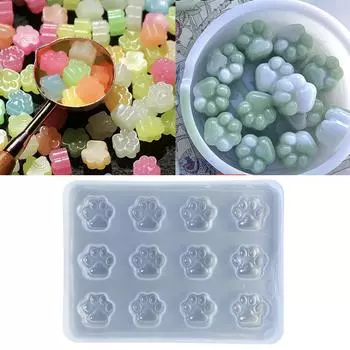 Формы для силиконовой смолы в форме кошачьей лапы, коготь животного, форма для литья эпоксидной смолы, 3D-след, форма для эпоксидной смолы, брелок, подвеска, глиняная форма