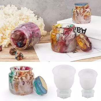 Формы для силиконовых банок, плавное отделение, антипригарное покрытие, легко чистящаяся форма из силиконовой смолы для поделок из смолы своими руками S