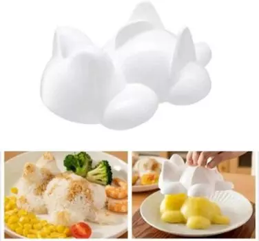 Формы для суши, простые в использовании, формы для риса в форме кошек, формы для суши в форме животных, формы для суши в форме кошек, формы для риса в форме животных, сделанные своими руками, кухонный инструмент