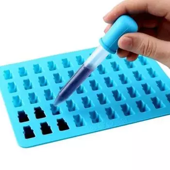 Формы для выпечки, кухонные формочки для желейных мишек и капельницы Reposteria, шоколадные конфеты, самодельные жевательные мишки, 50 квадратов, батончики. Принадлежности для выпечки