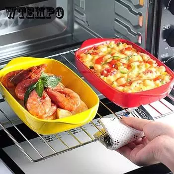Формы для выпечки с запеченным рисом, керамические формы для выпечки, миска для запекания с рисом, тарелка для духовки, тарелка с фруктами, овощное блюдо, домашняя креативная посуда бутылочная зеленый