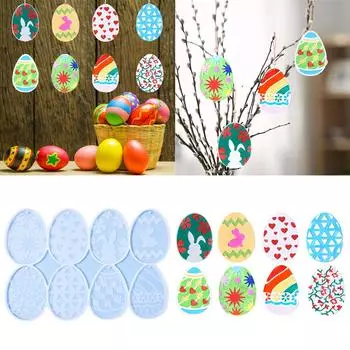 Формы из силиконовой смолы с отверстием для пасхальных яиц, формы для литья из смолы, формы для знаков, формы для поделок, кулоны для самостоятельного изготовления