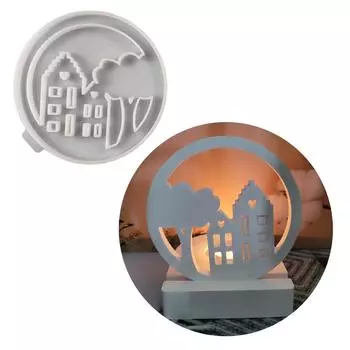 Формы из смолы в форме венка для дома с длинным основанием для изготовления украшений для подсвечников, праздничных подарков, комнатных украшений 1