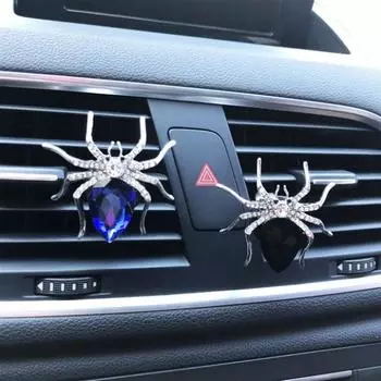 Формы паука, автомобильный кондиционер, ароматерапевтический зажим, автомобильный освежитель воздуха, автомобильный диффузор ароматов Black