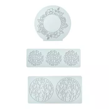 Formy Silikonowe небольшой цветочный венок, кружевной коврик, силиконовая форма для шоколада, подставки для эпоксидной смолы, сахарное ремесло, кружевная форма для выпечки торта