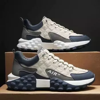 Forrest Gump dad shoes spring and autumn sports casual shoes trend contrasting colors platform-soled soft-soled running shoes retro men s shoes 37