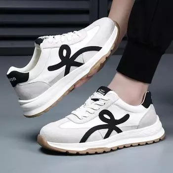 Forrest Gump shoes men s leather versatile breathable light bottom casual running shoes men s high-quality sports white shoes men s 38