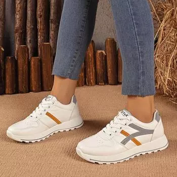 Forrest Gump shoes women s 2024 autumn new sports shoes versatile little white shoes women s single shoes flat casual student shoes 35 красный