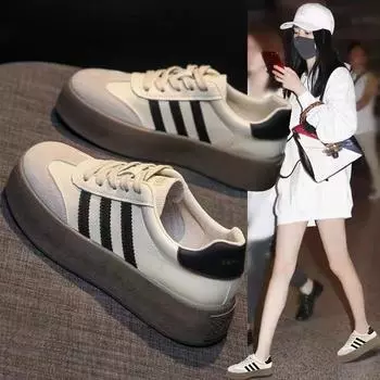 Forrest Gump shoes женская обувь 2024 новая осенняя обувь в стиле ретро для скейтбординга повседневная спортивная обувь универсальная весенне-осенняя белая обувь немецкие кроссовки 35 чёрный