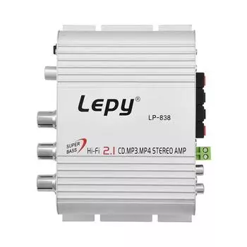 Fosa Mini HiFi Stereo Base Auto Car Home Audio Усилитель мощности Цифровой усилитель 2.1 (Серебряный)