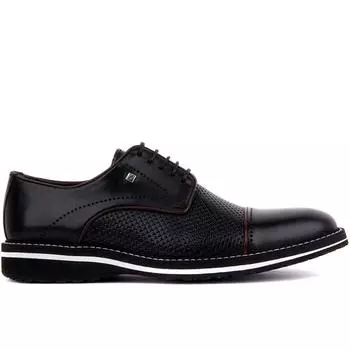 Fosco - Черная кожаная мужская повседневная обувь Eva