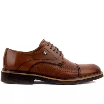 Fosco - коричневая кожаная мужская повседневная обувь