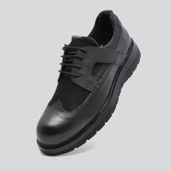 Fosco Man 100% натуральная кожа повседневная и обувь на подошве из полиэстера