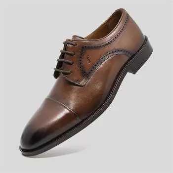 Fosco Man Классическая обувь из 100% натуральной кожи Microlight Sole