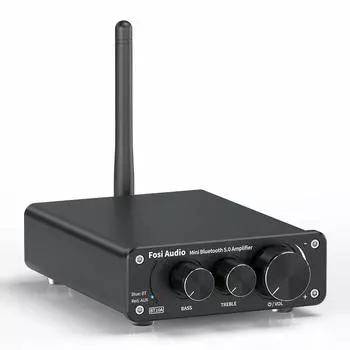 Fosi Audio BT10A Bluetooth усилитель стереоусилитель 50 Вт x2 небольшой высокочастотный 2-канальный цифровой приемник класса D базовый пассивный усилитель динамика для
