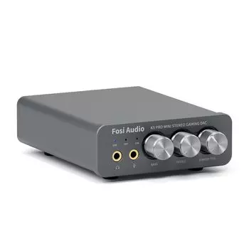Fosi Audio K5 PRO DAC усилитель для наушников с микрофоном Мини Компактный HiFi стерео цифровой USB DAC усилитель для наушников Совместим с серым USB