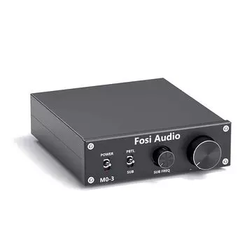 Fosi Audio M03 Усилитель сабвуфера 200 Вт TPA3255D2 Мини Стерео Усилитель мощности Аудио Маленький Цифровой Интегрированный Класс D Ресивер На Базе Пассивный Динамик чёрный