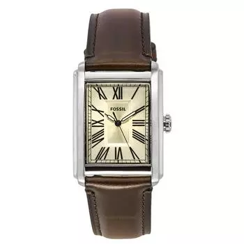 Fossil Carraway Кварцевые мужские часы с кожаным ремешком и кремовым циферблатом FS6012 кремовый