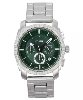 Fossil Machine Chronograph из нержавеющей стали с зеленым циферблатом, кварцевые мужские часы FS6079 зелёный