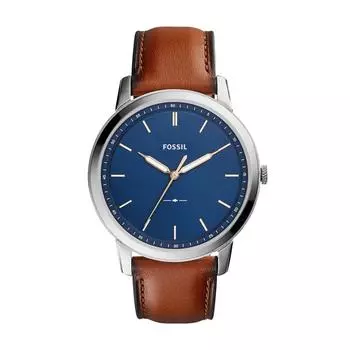 FOSSIL Minimalist Leather Fossil Minimalist Slim Navy Blue Leather Watch fs5304 Мужские [Товар]