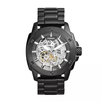 Fossil Modern Machine ME3080 Черные автоматические наручные часы для мужчин из нержавеющей стали