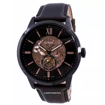 Fossil Townsman коричневый циферблат автоматические мужские часы скелетон ME3155