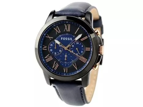 FOSSIL Watch Grant Chronograph Quartz Black x Navy FS5061 [Fossil] Мужские [Товар]