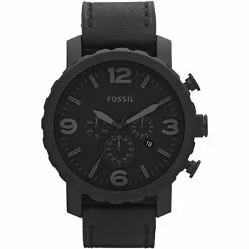 FOSSIL Watch Trend Chronograph Quartz All Black Leather Belt JR1354 [Fossil] Мужские [Товар]