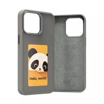 Фото дисплей Смартфон Чехол NFC APP Обновление для iPhone 15 PRO Max DIY Чехлы iPhone 15 pro max серый