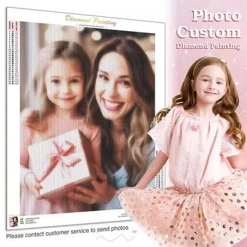 Фото на заказ алмазная живопись круглая алмазная живопись простая ручная работа алмазная инкрустация оригинальный подарок настенное украшение 30x40cm