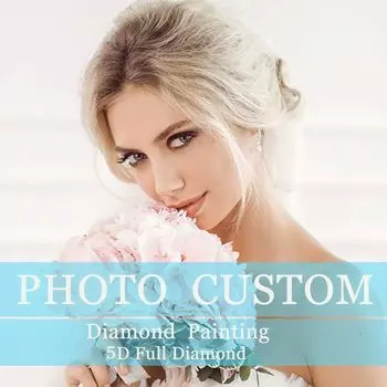 Фото на заказ алмазная живописькруглый бриллиант искусство простая ручная алмазная инкрустация оригинальный подарок настенное украшение 30x40cm