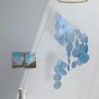 Фото реквизит украшение дома элегантный натуральный колокольчик из ракушек