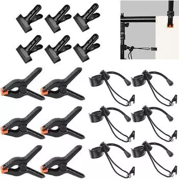 Фото Видео Студийный Фон Эластичный Держатель Шнура Клип Для Регулируемого Фона Бумага Холст Ткань Многофункциональный