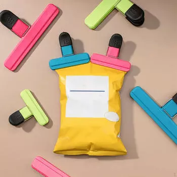 Фото зажим для упаковки чипсов пищевой зажим для хранения хлеба в холодильнике