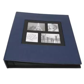 Фотоальбом из искусственной кожи, обложка из искусственной кожи, вставка для альбома, запись на День святого Валентина, Рождество, праздник синий