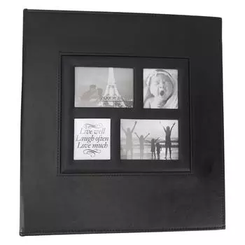 Фотоальбом из полиуретана вмещает 600 фотографий размером 4x6 дюймов с передним окном для семейной памяти о свадьбе