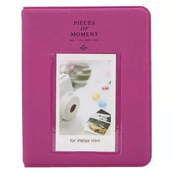 Фотоальбом в футляре Memo Photograph вмещает 64 3-дюймовых фотографии в подарок на память для Instax mini 9 8 фиолетовый