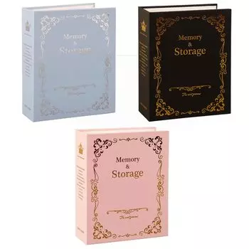 Фотоальбом Yuact, фотоальбом размера L, держатель для фотографий, размер открытки, KG, мини, большая емкость, 100 листов, набор из 3 цветов