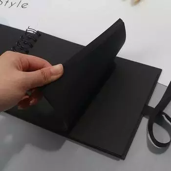 Фотоальбомы 30 черных страниц Книги памяти А4 Бумага для рукоделия Скрапбукинг Фото 12 маркеров Свадьба День рождения Детский подарок